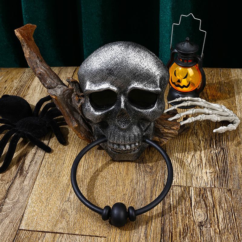 Halloween Horror Türklingel Geister Festival Totenkopf Trick Spielzeug Spukhaus Party Supplies Leuchtender Kürbis Totenkopf Türbehang_voghion.com
