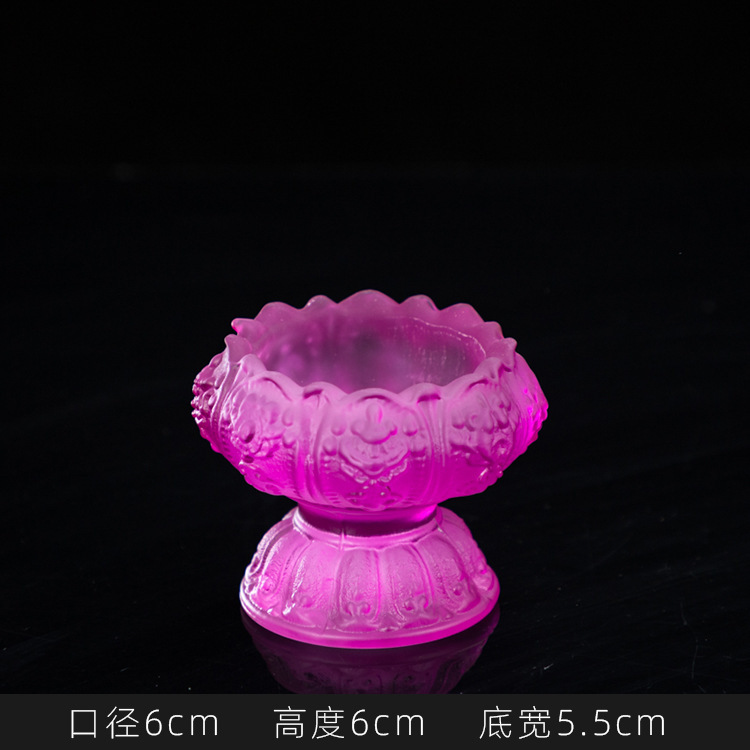 八宝瑠璃灯台ガラスろうそく台のメレンゲの高い足の灯台は仏具用品の家庭装飾品を提供します。|undefined