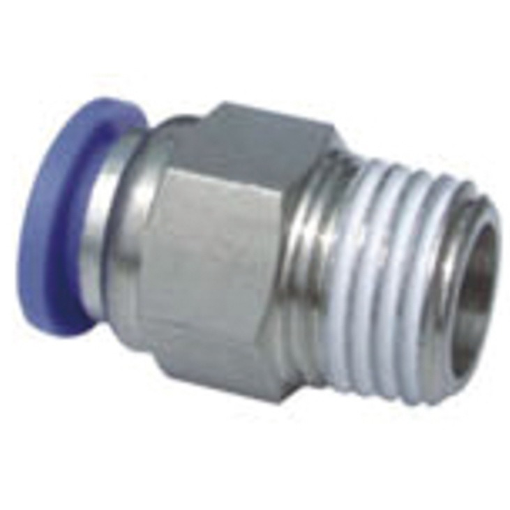 螺纹直通快插式普通气动快速接头 对接直角橡胶小型弯头气动辅件