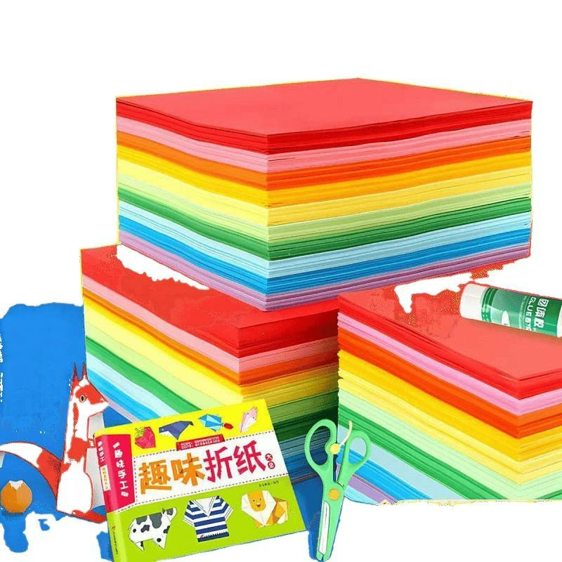 Origami for elementary school students, square children's set handmade for kindergarten