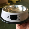 Pet food stainless steel dog bowl thickened cat, dog dog food bowl pet bowl stainless steel double bowl dog bowl wholesale