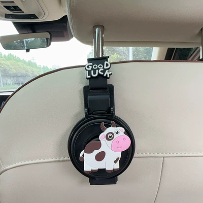 Holder, Car Storage Hook, Car cup holder/beverage holder - water-cup-holderhook-two-in-one-black-ugly-cow
