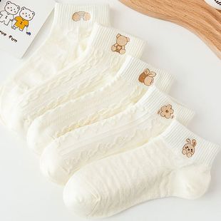 Socks Women's Summer Thin Cyber Celebrity Explosive Small White Socks Deodorant Sweat Absorbing Short Socks Ins Small White Shoes All-Match Socks