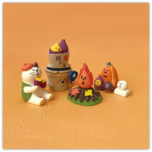 Japanese groceries autumn harvest trendy toys Japanese style ZAKKA persimmon cat INS bonsai food toy decorative resin creative small ornaments