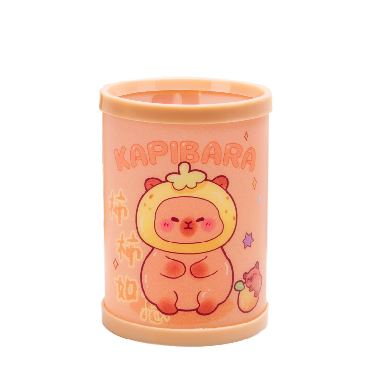 Portalápices plegables redondos creativos, almacenamiento de gran capacidad para estudiantes, ensamblaje de bricolaje, caja de almacenamiento, papelería, regalo al por mayor