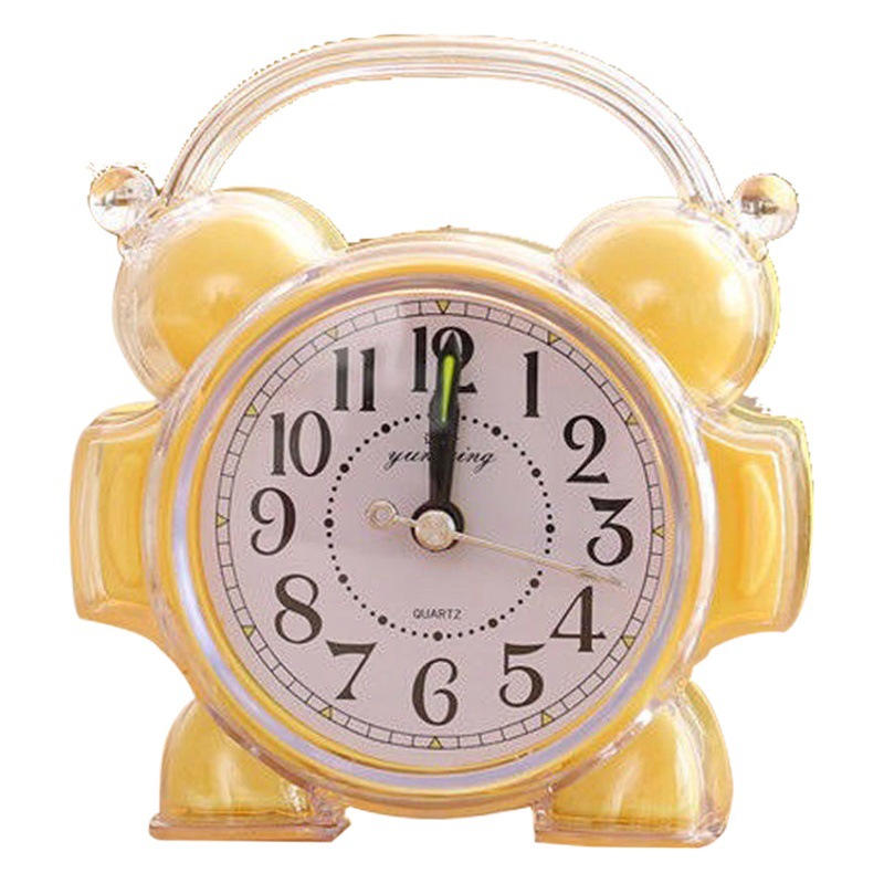 Fashion Student Alarm Clock Children's Cartoon Clock Bedside Simple Cyber Popular Small Alarm Desk Clock Jumping Seconds Not Quiet