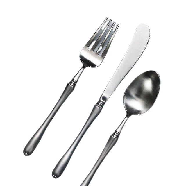 Korean matte set stainless steel, coffee tableware for hotel
