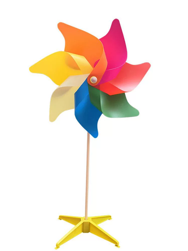Colorful travel plastic windmill toy for camping
