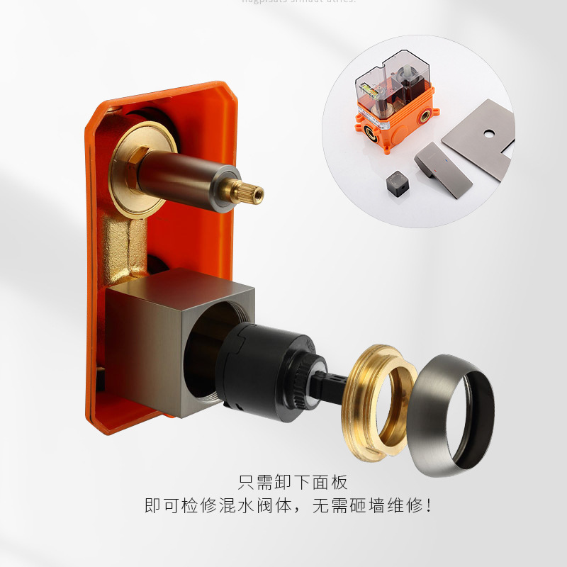 Juego de ducha de ducha oculta integrada transfronteriza grifo moderno frío y caliente ducha invisible de hotel en casa oculta