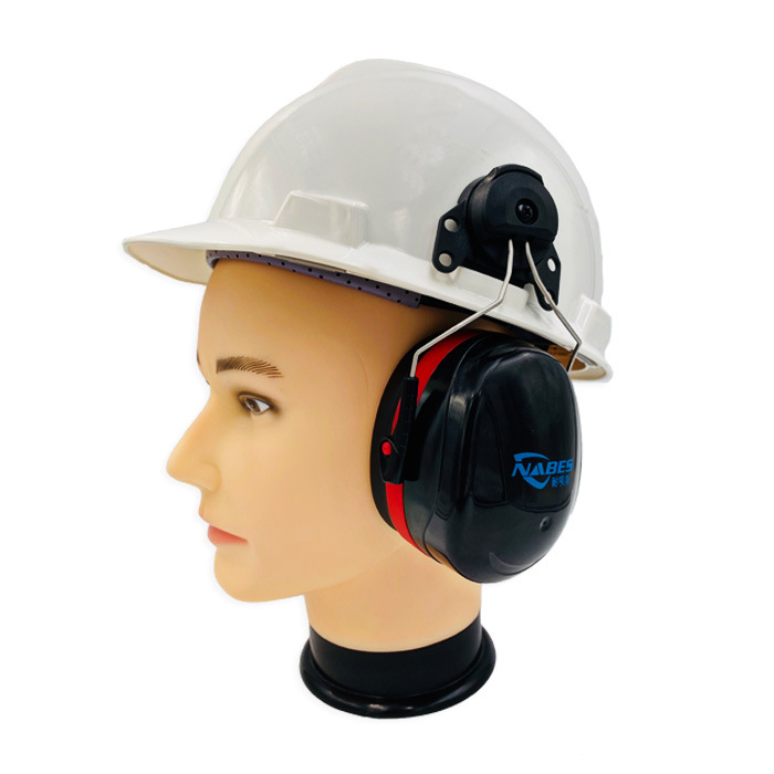 耐呗斯插帽式挂安全帽隔音舒适可调节工业非绝缘耳罩NBS32E07