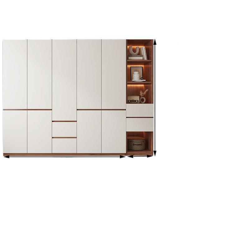 Fábrica directa armario de madera sólida dormitorio doméstico colgante completo sin instalación simple puerta abierta gabinete conjunto ligero image 5