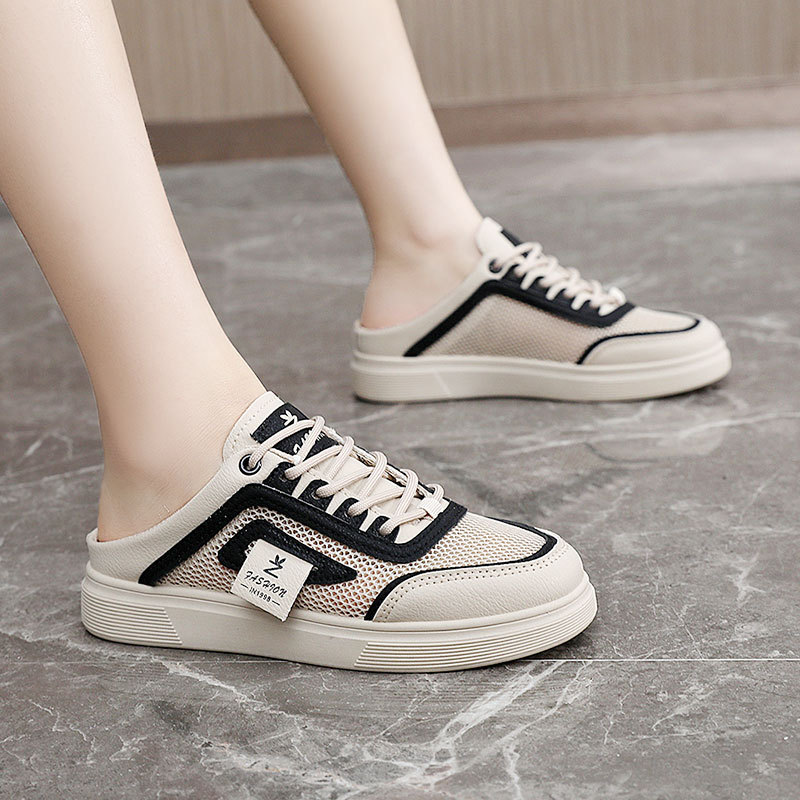 Zapatillas Yq56, nuevas zapatillas de media caña, tendencia de verano, de malla hueca, transpirables, con suela gruesa y plataforma para aumentar la altura._voghion.com