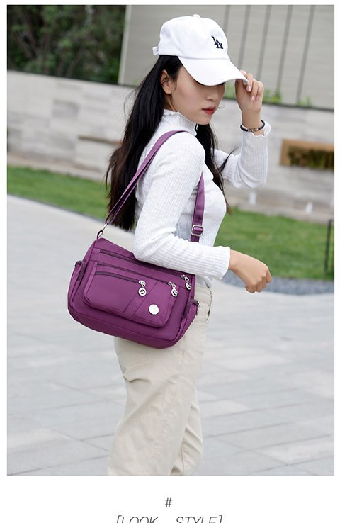 New multi-layered nylon bag, casual single-shoulder crossbody bag, trendy women's crossbody bag, cross-border one-piece delivery worldwide undefined