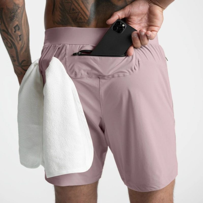 Summer Shorts for Men, Thin Style, Quick-Dry, Suitable for Sports, Fitness, Running, Casual Wear, Multi-Pocket, Trendy, Loose Fit, Five-Point Length