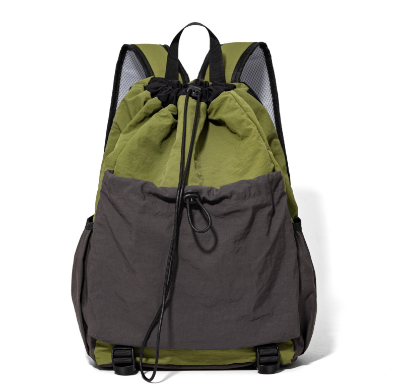 ファッショナブルな巾着バドミントンラケットバッグ、軽量アウトドア登山バッグ、大容量日本製コントラストカラーカジュアルスポーツバックパック|undefined
