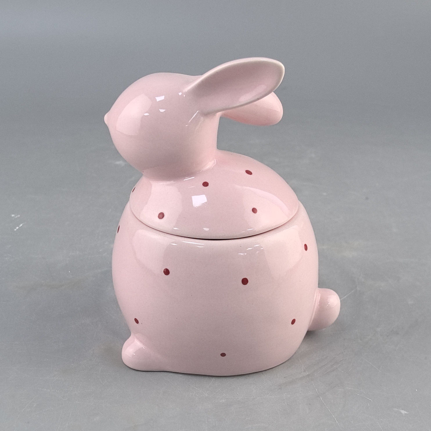 [Pascua] Tarro de conejo lindo personalizado hecho a mano cerámica conejito de Pascua decoración simple accesorios para el hogar