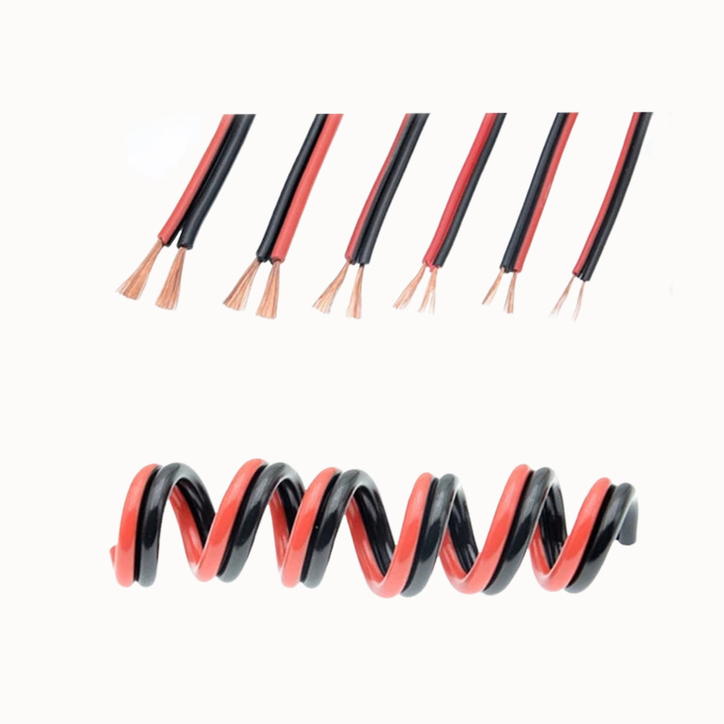 LED strip accessories extension cord red and black wire two-core all-copper splicing special soft silicone red and black splicing