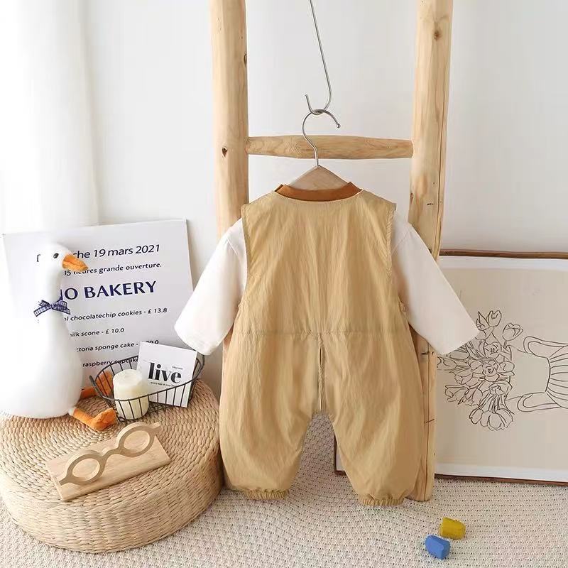 Primavera nueva ropa para bebés y niños pequeños, estilo occidental para niños, ropa de escalada de moda, hombres y mujeres, bebés, ropa de mono linda