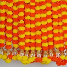 万圣节装饰花环人造万寿菊花串墨西哥亡灵节东南亚风格节日装饰