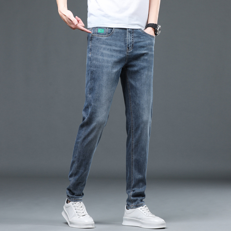 ELEVEN BUS 2023 Summer New Slim Fit Slim Stretch Men's Small Foot Slim Fit Jeans Wholesale for Men