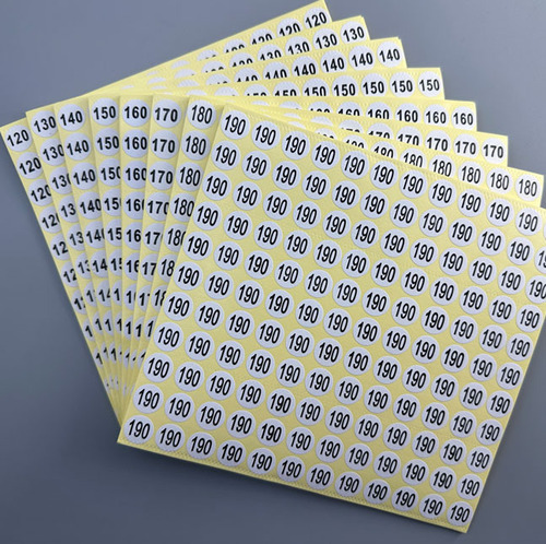 Children's clothing size label sticker clothing size number sticker digital number self-adhesive clothing size code label