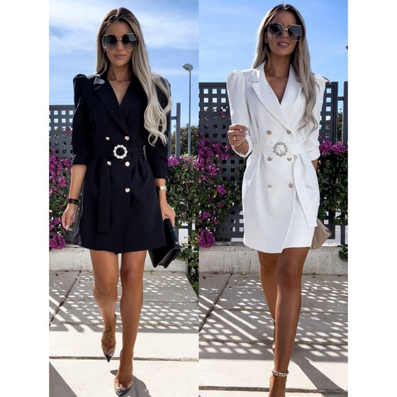 A large number of in stock Amazon o European and American fashion new suit jacket dress with belt