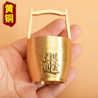 黄铜一桶金招财黄铜水桶工艺品摆件景区地摊庙会展销会夜市小商品