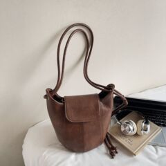 小众设计韩版潮流南瓜水桶包跨境bags轻奢高级感大容量单肩斜挎包