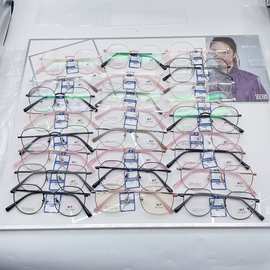 8克小码纯钛男女近视眼镜复古小框配高度数镜框超轻眼镜架镜片