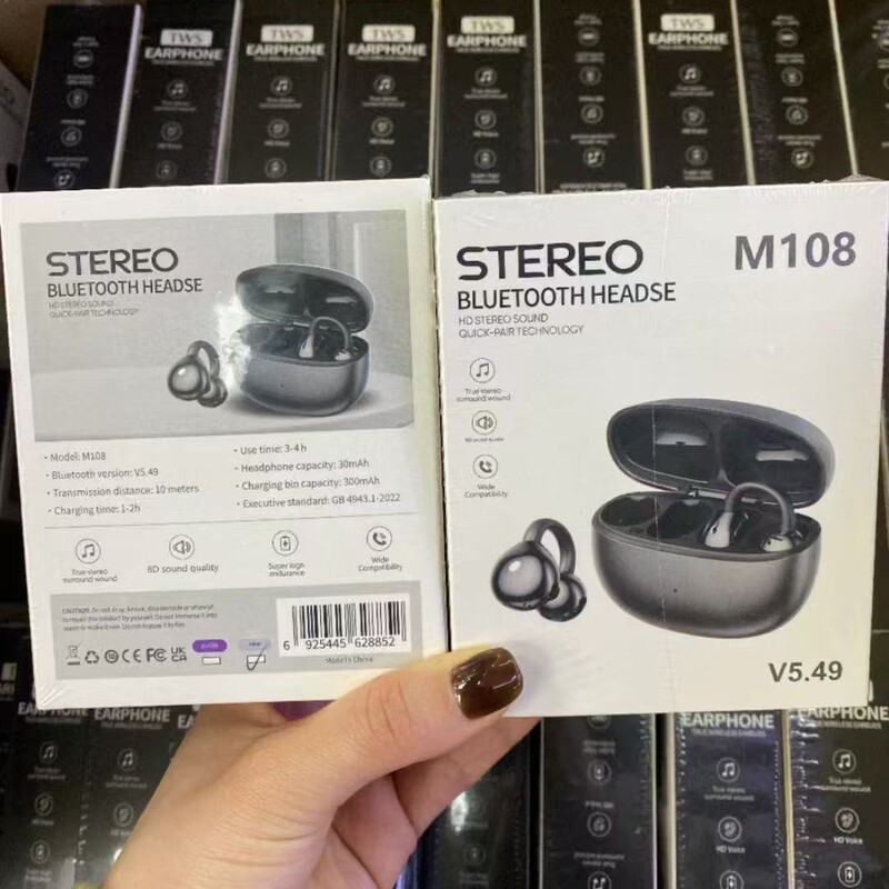 Sports Running Ear Clip-On Wireless Bluetooth Headset M108 Open-Type Non-Clip-On Earphones Cross-Border New Product Stereo Sports Running Ear Clip-On Wireless Bluetooth Headset M108 Open-Type Non-Clip-On Earphones Cross-Border New Product Stereo