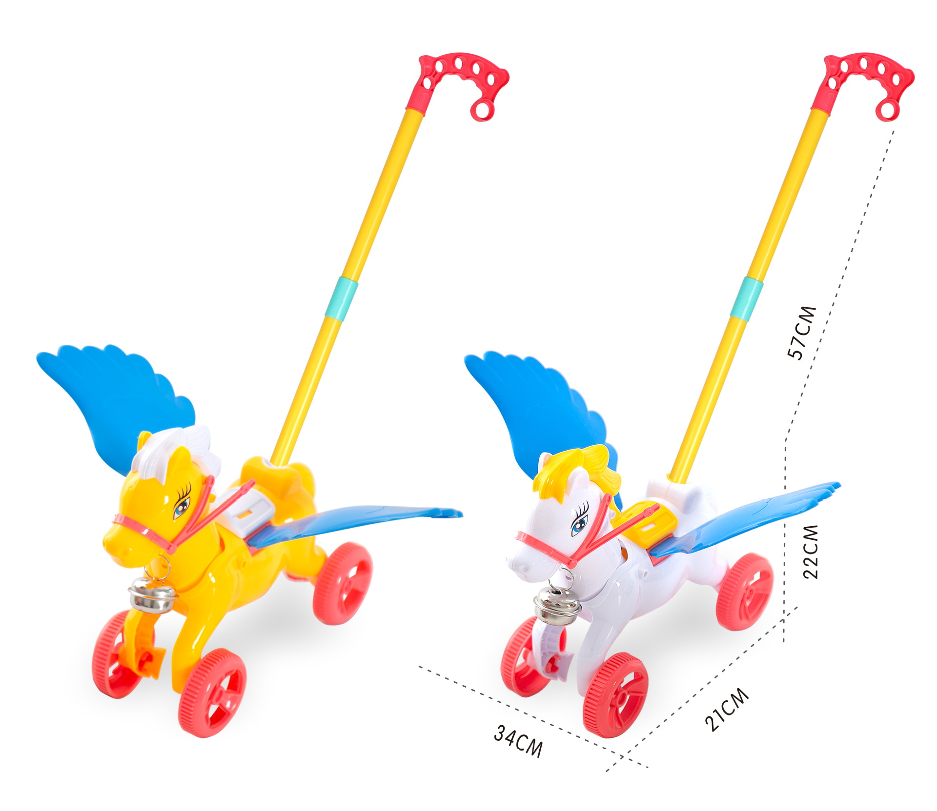 Carrito de Empuje para Bebé de Plástico con Sonido para Aprender a Caminar