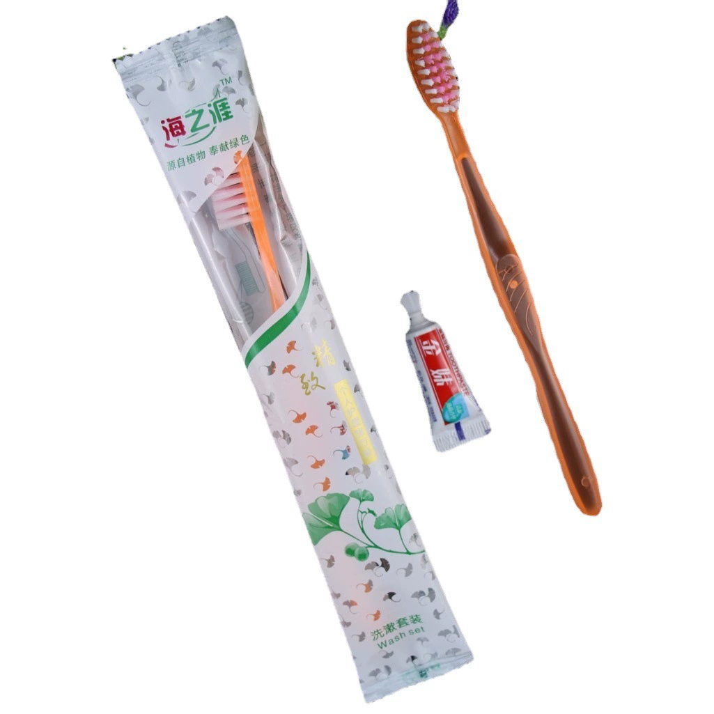 Отель одноразовая зубная щетка зубная паста 2-в-1 костюм отель специальный номер для гостей туалетные принадлежности отель зубная щетка оптом