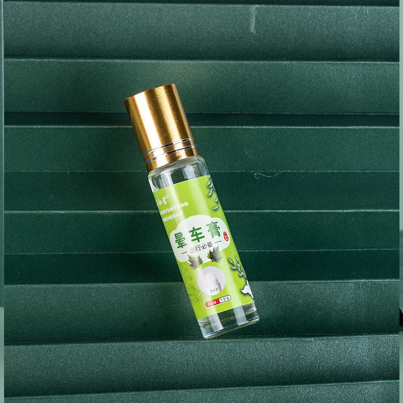 Shanhu Tang anti-mare de coche crema fresca sabor a menta 10ML botella de bola anti-mosquito mareo de barco crema refrescante procesamiento