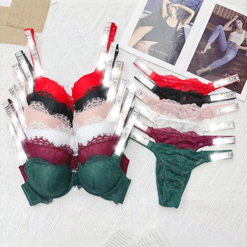 Directly from the Manufacturer: Victoria's Secret Lace Lingerie, Underwear, Secret Shoulder Straps, Shiny Rhinestone Bra, Thick Set from the Lingerie Factory Directly from the Manufacturer: Victoria's Secret Lace Lingerie, Underwear, Secret Shoulder Straps, Shiny Rhinestone Bra, Thick Set from the Lingerie Factory
