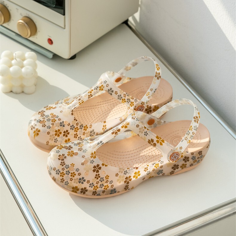 Hole Shoes Women's Summer Mary Jane Non-slip Thick Bottom Jelly Shoes Rainproof Sandals Anti-play Beach Shoes 2025 New Hole Shoes Women's Summer Mary Jane Non-slip Thick Bottom Jelly Shoes Rainproof Sandals Anti-play Beach Shoes 2025 New
