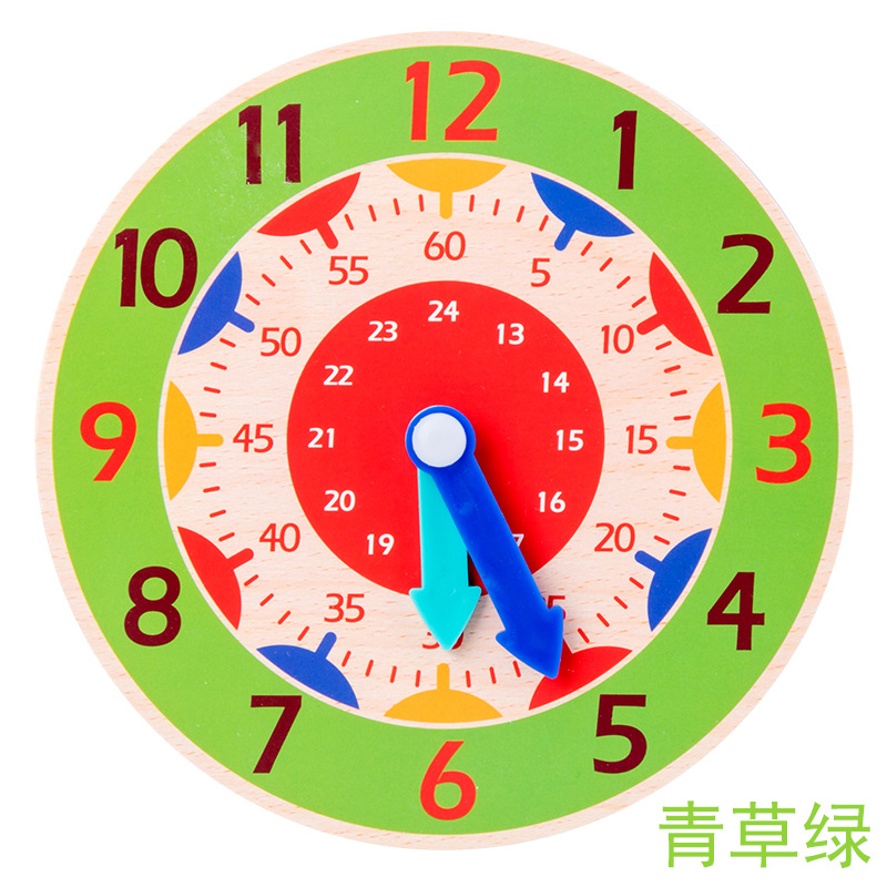Juguetes educativos de reloj-hierba verde