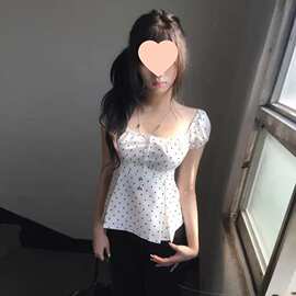尺寸已更新 韩系小众波点系带蝴蝶结可爱减龄娃娃衫百搭日常衬衫
