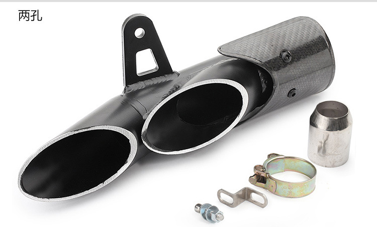 Motorcycle Modified Toce Double Hole Three Hole Universal Exhaust Pipe Tail Section R1 Cbr650 Mt07 890Duke