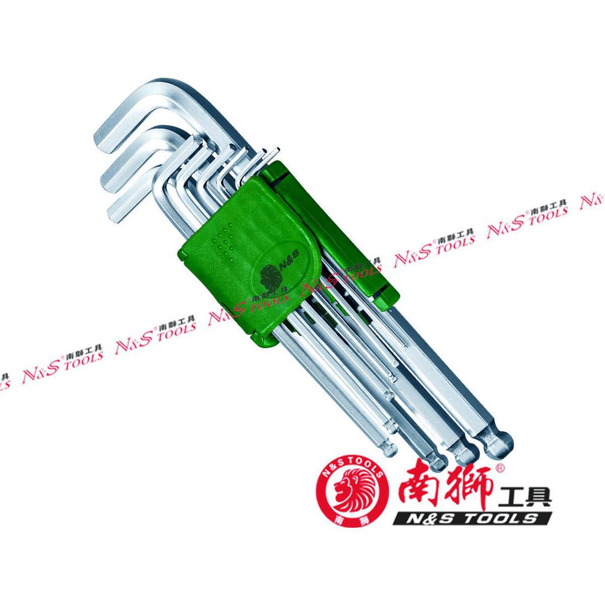 9pcs哑光内六角公英制9件套内六角扳手套装中长加长球头梅花