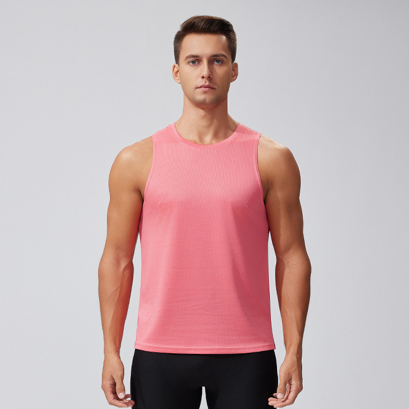 Chaleco de verano para hombre, deportes de fitness, camisa de fondo de secado rápido, carrera al aire libre, entrenamiento de baloncesto, ropa de secado rápido transpirable sin mangas