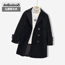 男童呢子大衣加棉加厚秋冬款毛呢大衣儿童韩版翻领保暖款毛呢外套