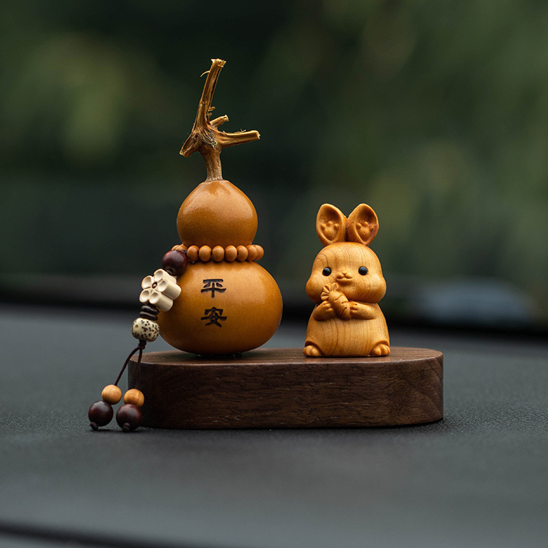 Pufang Thuja 十二支車の装飾品ホームナチュラルブティック文具ひょうたん装飾ハイエンド車のインテリアアクセサリー|undefined