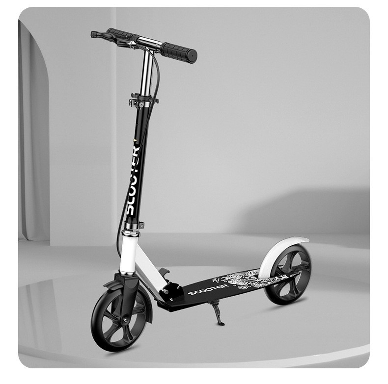 Ciudad scooter de dos ruedas scooter adulto niños grandes niños plegables doble freno scooter
