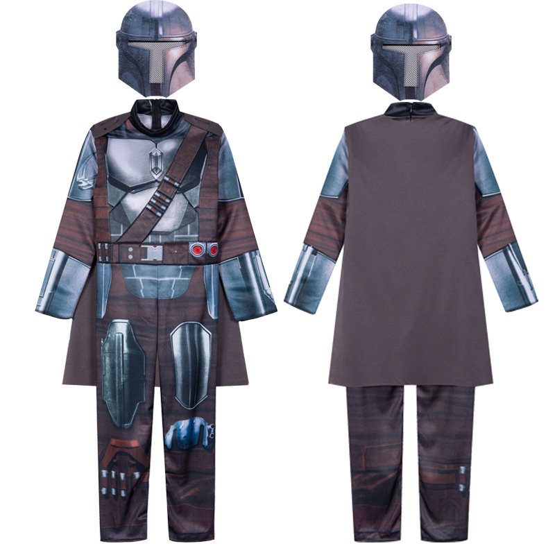 The Mandalorian Costume Halloween Star Wars Jumpsuit Milky Way Hunter Cos Children's Costume