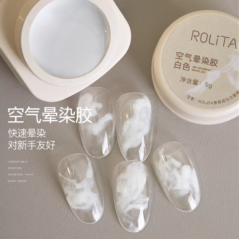 Nail Art Air-Dry Gradient Gel White Chinese Style Ink Marble Pattern Quick-Dry Gradient Nail Polish Gel for Nail Art Nail Art Air-Dry Gradient Gel White Chinese Style Ink Marble Pattern Quick-Dry Gradient Nail Polish Gel for Nail Art