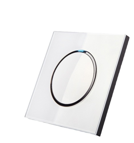 Foreign trade tempered glass L88 white reset switch panel with LED light 86 type concealed wall socket set