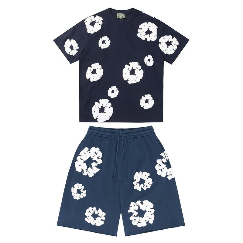 夏のファッショントレンドヘアプリントシリーズルーズTシャツ半袖ヒップホップストリートウェア男性と女性の同じスタイルのカジュアルスーツ|undefined