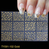 Nail stickers, platinum fake nails, adhesive decorations for nails, suitable for import, 3D, gold and silver, with snowflakes