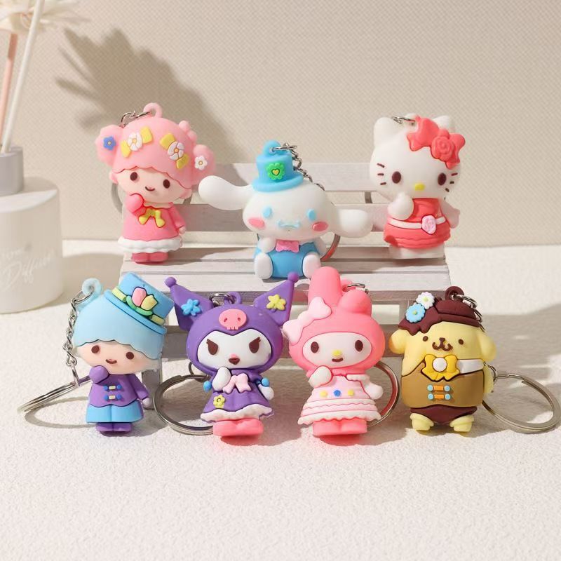 Cartoon Sanrio Keychain Cute Kuromi Children's Bag Pendant Cheap Blind Box Small Gift