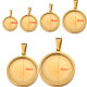 New Style Pendant Base with Melon Seed Buckle 304 Stainless Steel diy Base Single Hanging Oval Golden Glossy Base
